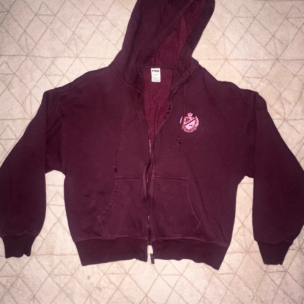 Maroon Victoria’s Secret PINK zip up hoodie